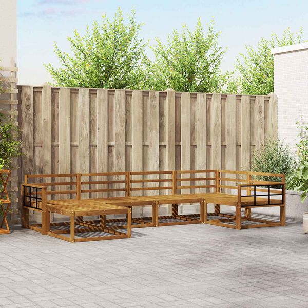 vidaXL Z&aacute;hradn&aacute; s&uacute;prava gaučov 6 pcs Pr&iacute;rodn&aacute; Pevn&eacute; ak&aacute;ciov&eacute; drevo