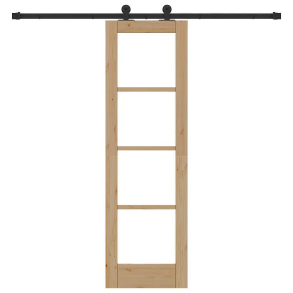 vidaXL Posuvn&eacute; dvere ORKDAL Pr&iacute;rodn&aacute; a čierna 61 x 198,5 cm