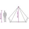 vidaXL Rodinný stan tipi 6 osôb sivo-oranžový vodeodolný