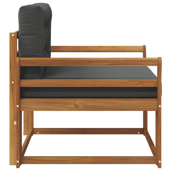 vidaXL Z&aacute;hradn&aacute; stredn&aacute; sedačka Pevn&eacute; ak&aacute;ciov&eacute; drevo Pr&iacute;rodn&aacute;