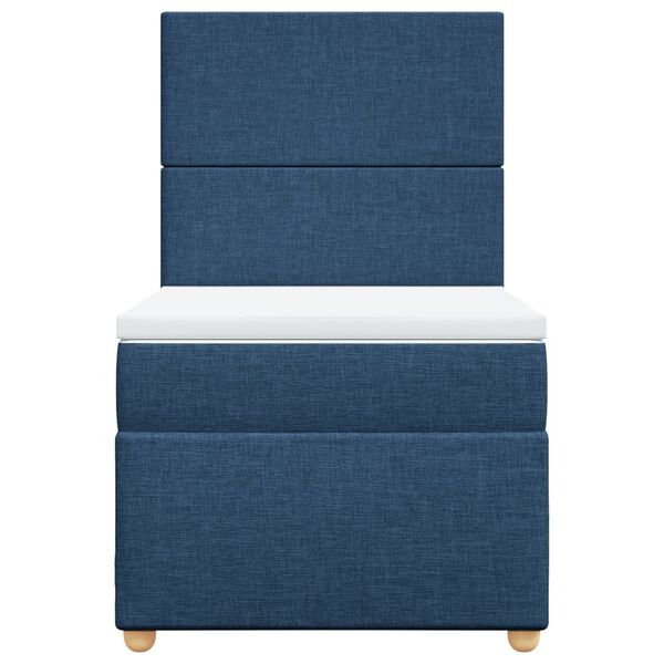 vidaXL Boxspring posteľ s matracom modr&aacute; 100x200 cm l&aacute;tka