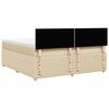 vidaXL Posteľn&yacute; r&aacute;m boxspring s matracom kr&eacute;mov&yacute; 180x200 cm l&aacute;tka