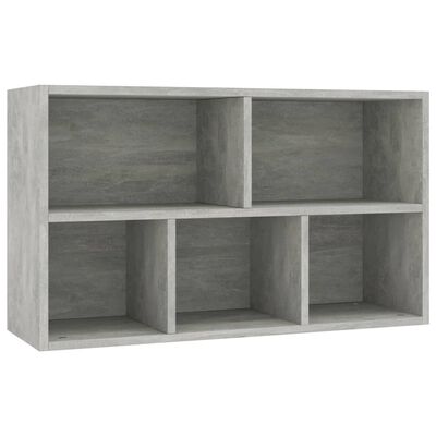 vidaXL Knižnica/komoda, betónovo sivá 50x25x80 cm, kompozitné drevo