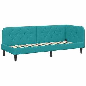 vidaXL Rohov&yacute; r&aacute;m postele Tyrkysov&aacute; 80 x 200 cm Zamat