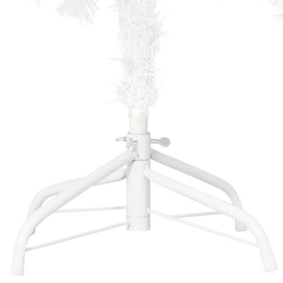 vidaXL Umelý vianočný stromček, realistické ihličie, biely 120 cm