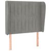 vidaXL Čelo postele so z&aacute;hybmi bledosiv&eacute; 83x23x118/128 cm zamat