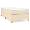 vidaXL Posteľn&yacute; r&aacute;m s boxspringom kr&eacute;mov&aacute; 90x200 cm L&aacute;tka