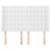 vidaXL Čelo postele so z&aacute;hybmi biely 147x16x118/128 cm umel&aacute; koža