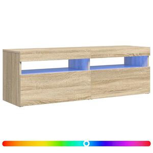 vidaXL TV skrinka s LED svetlami dub sonoma 120x35x40 cm