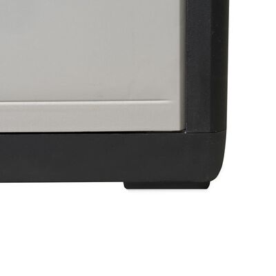 vidaXL Záhradná skladovacia skrinka s 3 policami, čierna a sivá