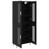 vidaXL Highboard Čierny dub 69,5 x 34 x 180 cm Kompozitn&eacute; drevo