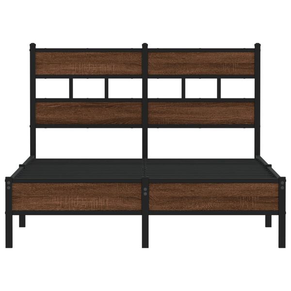 vidaXL Posteľn&yacute; r&aacute;m bez matraca hned&yacute; dub 120x200 cm kompozitn&eacute; drevo