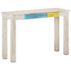 vidaXL Konzolov&yacute; stol&iacute;k biely 115x35x77 cm surov&yacute; mangovn&iacute;kov&yacute; mas&iacute;v