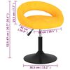 vidaXL Otočn&aacute; jed&aacute;lensk&aacute; stolička, horčicovo žlt&aacute;, zamat