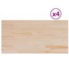 vidaXL Stolov&eacute; dosky 4 ks 100x50x1,7 cm obdĺžnikov&eacute; mas&iacute;vna borovica