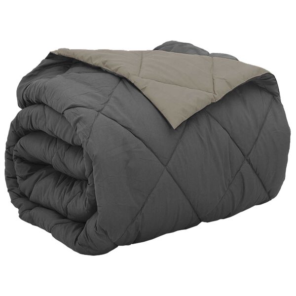 vidaXL Prikr&yacute;vka na cel&yacute; rok Svetlo &scaron;ed&aacute; a antracitov&aacute; 240 x 260 cm