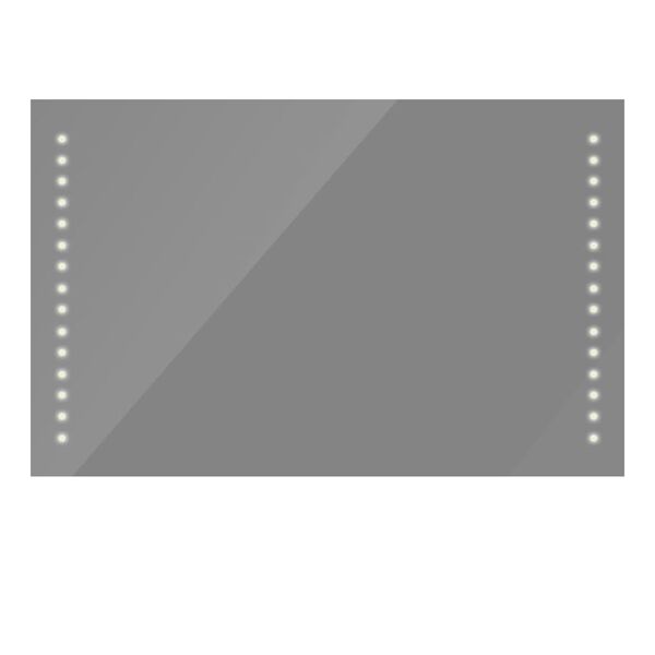 Kúpeľňové zrkadlo s LED svietidlami 100 x 60 cm (D x V)