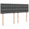 vidaXL Boxspring posteľ s matracom tmavosiv&aacute; 140x200 cm l&aacute;tka