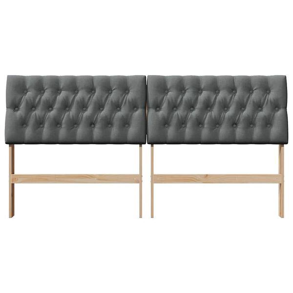 vidaXL Čal&uacute;nen&eacute; čelo postele Tmavo &scaron;ed&aacute; 180 cm