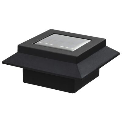 vidaXL Vonkajšie solárne svietidlá 12 ks čierne 12 cm LED štvorcové