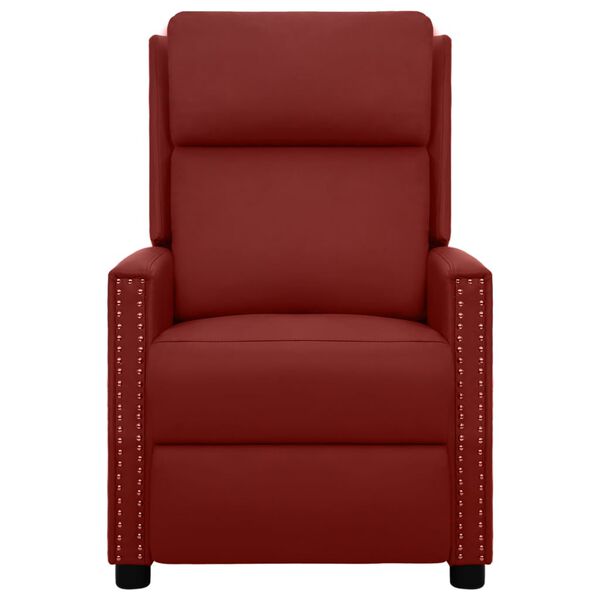 vidaXL Elektrické masážne kreslo vínovočervené umelá koža