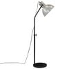 vidaXL Podlahov&aacute; lampa 25 W starožitn&aacute; strieborn&aacute; 30x30x90-150 cm E27