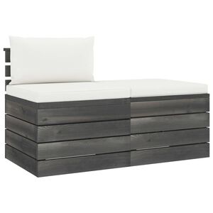 vidaXL 2-dielna záhradná sedacia súprava z paliet s podložkami masívna borovica