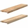 vidaXL Okenn&yacute; parapet 2 ks 90x20x2 cm neo&scaron;etren&yacute; dubov&yacute; mas&iacute;v