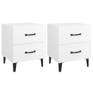 vidaXL Nočn&eacute; stol&iacute;ky 2 ks biele 40x35x47,5 cm