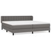vidaXL Boxspring posteľ s matracom siv&aacute; 200x200 cm umel&aacute; koža