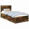 vidaXL R&aacute;m postele Dymov&aacute; dub 90 x 200 cm Inžinierske drevo