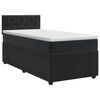 vidaXL Posteľ boxspring s matracom Tmavosiv&aacute; Jednoduch&yacute; Zamat
