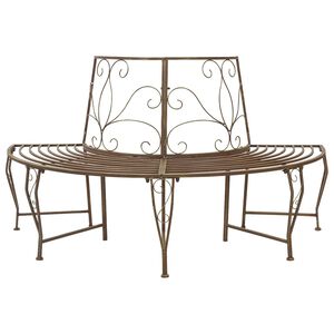 vidaXL Stromov&aacute; lavička 4-Počet miest 160 x 80 x 89 cm Oceľ