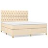 vidaXL Posteľn&yacute; r&aacute;m boxspring s matracom kr&eacute;mov&yacute; 180x200 cm l&aacute;tka