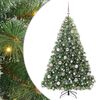 vidaXL Umel&yacute; vianočn&yacute; stromček s 300 LED-i Zelen&aacute; 180 cm PE a PVC