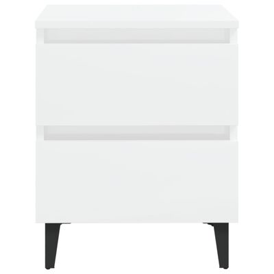 vidaXL Nočné stolíky 2 ks, lesklé biele 40x35x50 cm, kompozitné drevo