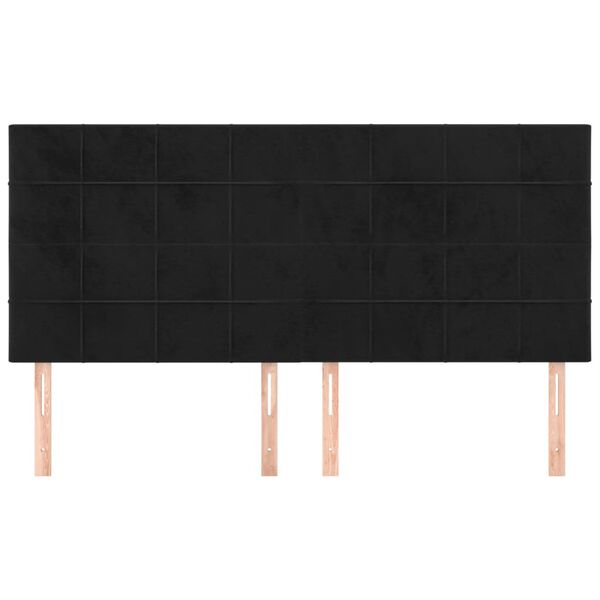 vidaXL Čelo postele čierne 180x5x118/128 cm zamatov&eacute;