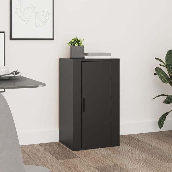 vidaXL Komoda čierna 40x33x70 cm spracovan&eacute; drevo