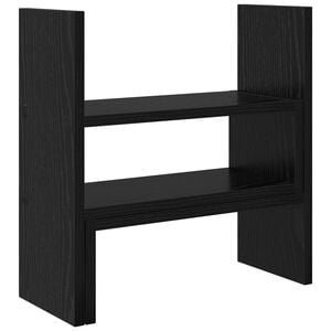 vidaXL Stojan na st&ocirc;l pre monitor Čierny dub 40 x 17 x 41 cm