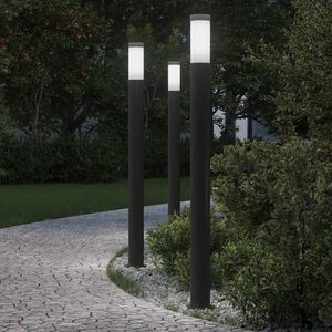 vidaXL Stĺpikov&eacute; svetl&aacute; 3 ks 110 cm nehrdzavej&uacute;ca oceľ IP44