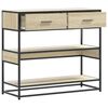 vidaXL Konzolový stolík dub sonoma 90x35x80 cm kompozitné drevo