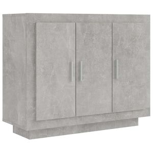 vidaXL Komoda bet&oacute;nov&aacute; siv&aacute; 92x35x75 cm spracovan&eacute; drevo