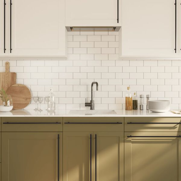 vidaXL Rukoväte na skrinku 5 ks čierne 480 mm nehrdzavejúca oceľ