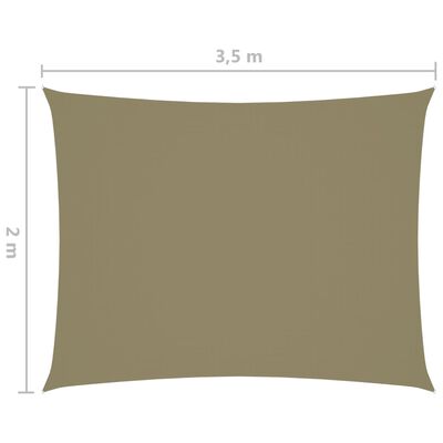 vidaXL Tieniaca plachta oxfordská látka obdĺžniková 2x3,5m béžová