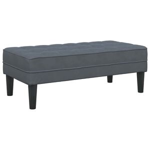 vidaXL lavička s vank&uacute;&scaron;om Tmavo &scaron;ed&aacute; 113 x 57 x 39 cm Zamat