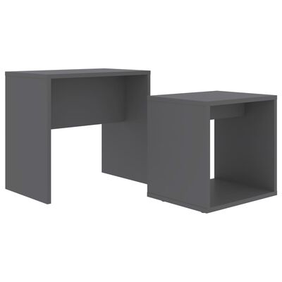 vidaXL Sada konferenčných stolíkov sivá 48x30x45 cm drevotrieska