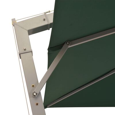 vidaXL Visiaci slnečník 300x300 cm, zelený, hliníková tyč