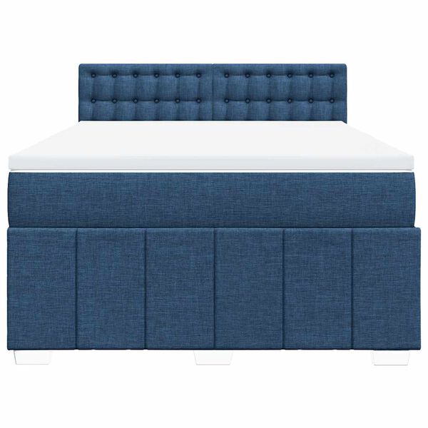 vidaXL Boxspring posteľ s matracom modr&yacute; 140x190 cm l&aacute;tka