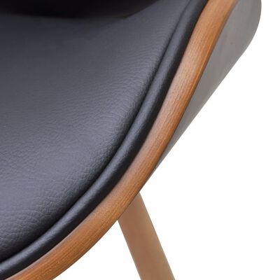 vidaXL Jedálenské stoličky 4 ks ohýbané drevo a umelá koža