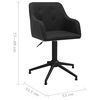 vidaXL Otočn&eacute; jed&aacute;lensk&eacute; stoličky 6 ks čierne l&aacute;tkov&eacute;